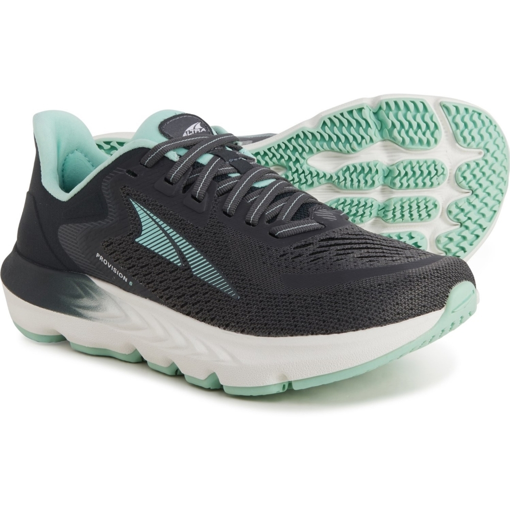 ALTRA Women's Provision 6 Road Running Shoes, Black/Mint, 5.5 Medium US